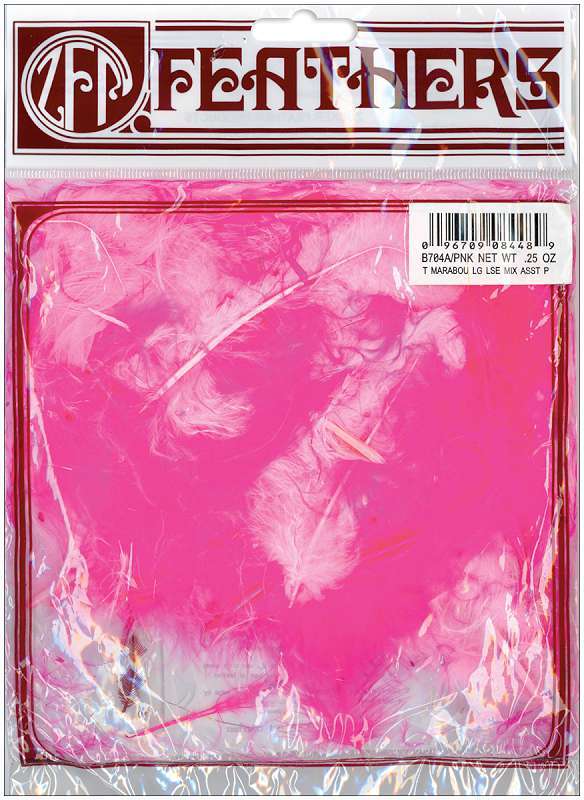Marabou Feathers .25oz Pink