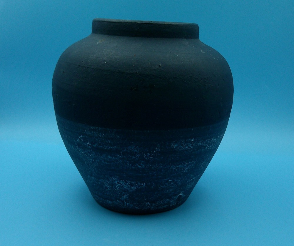 Aged Artisan Earthenware Stone Vase
