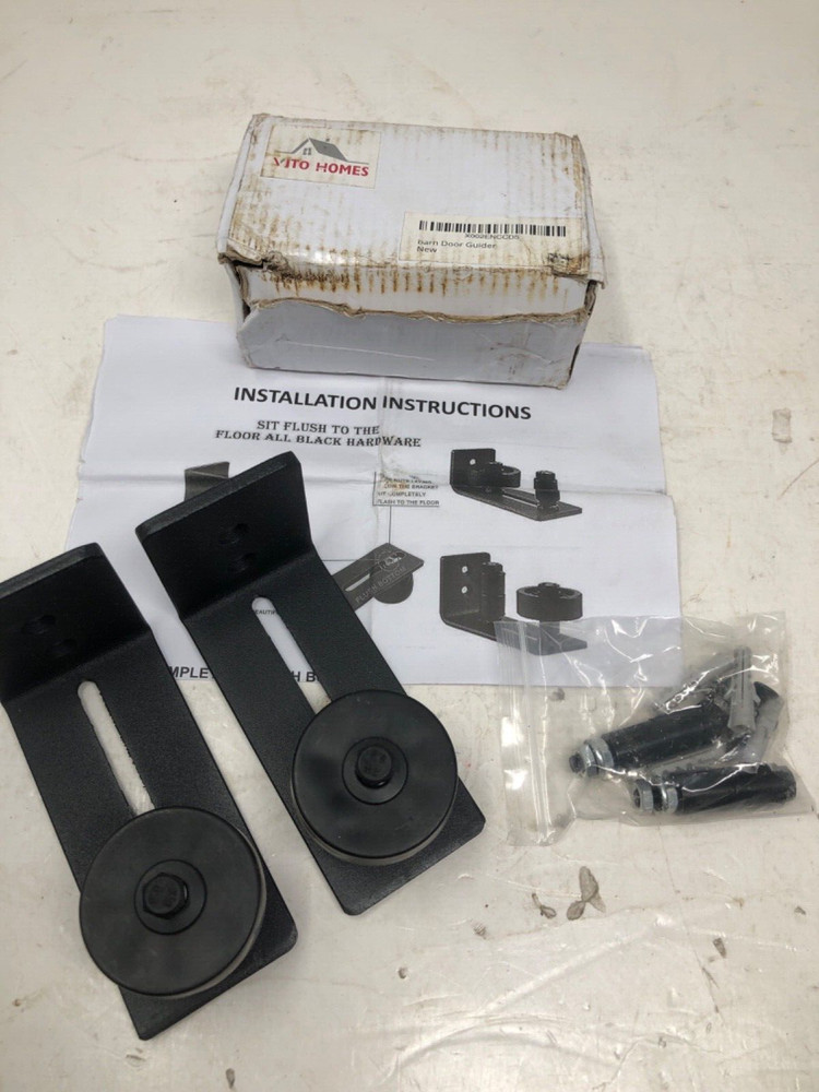 SET Sliding Barn Door Floor Guide Adjustable Roller Wall Mount System