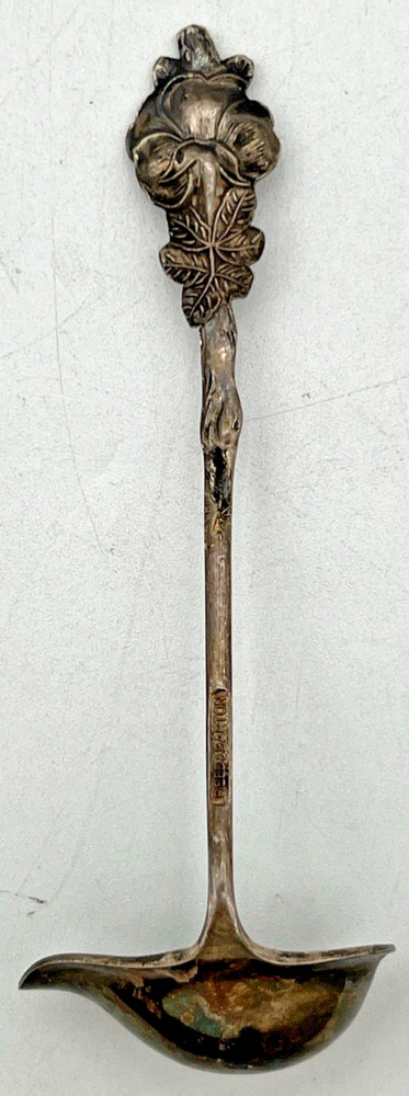 REED & BARTON HARLEQUIN JELLY SERVER, LADLE, LEMON FORK & OLIVE FORK SILVERPLATE