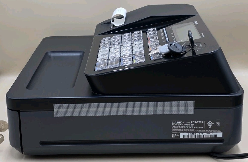 Casio PCR-T285 Electronic Cash Register w/Programming Keys