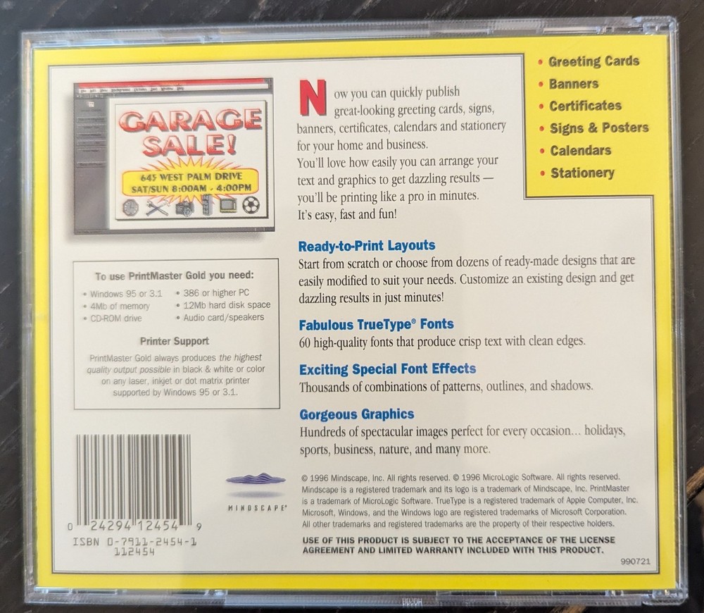 printmaster classic edition gold pc