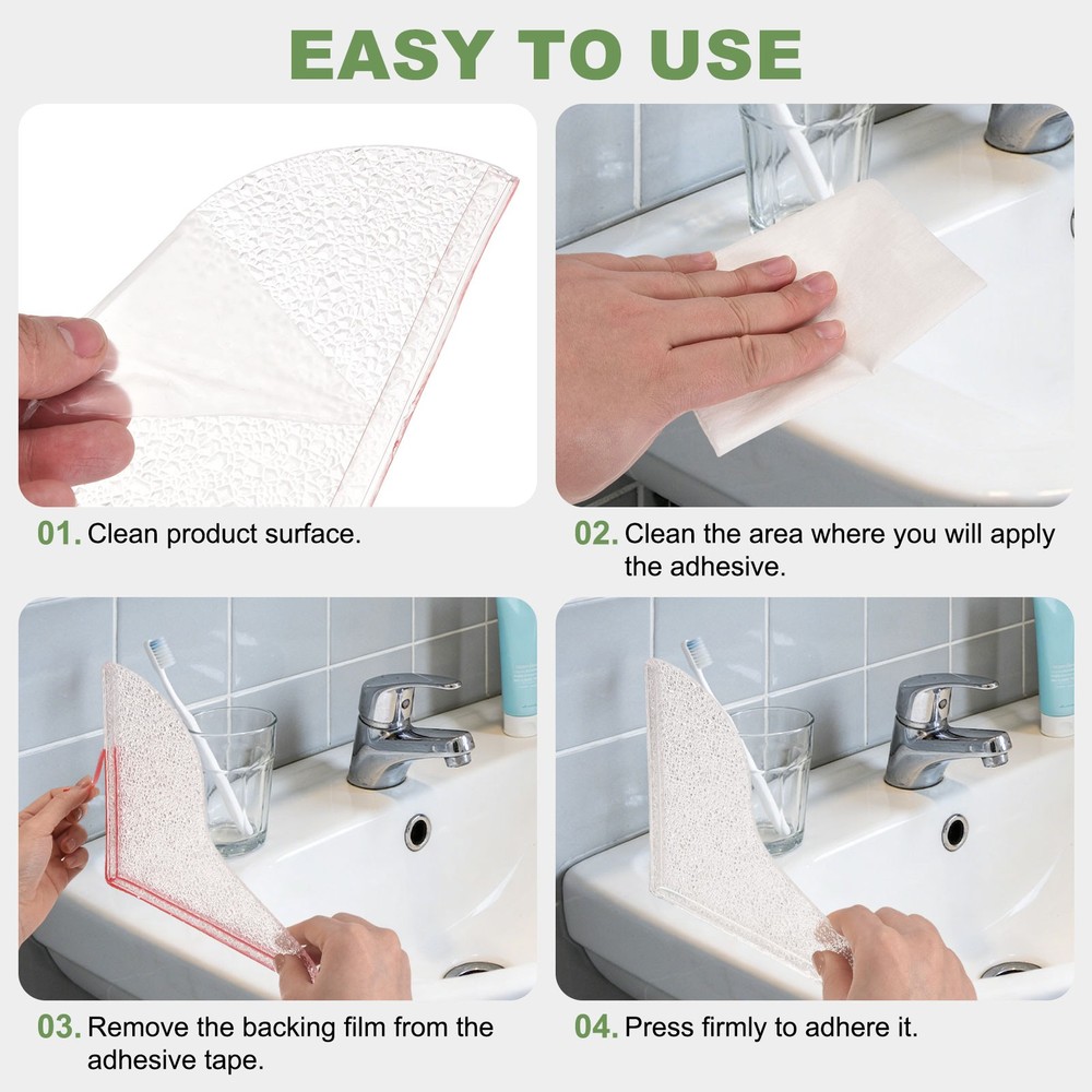 2Pcs Shower Splash Guards, Acrylic Patterned Corner Water Blocker