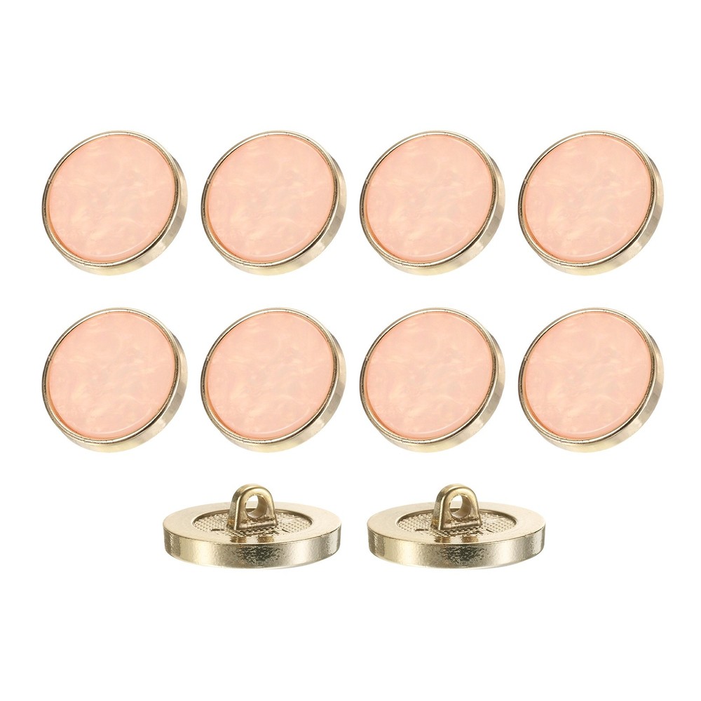 10Pcs Round Button, 25mm/1" Resin Decorative Pattern Button, Light Pink