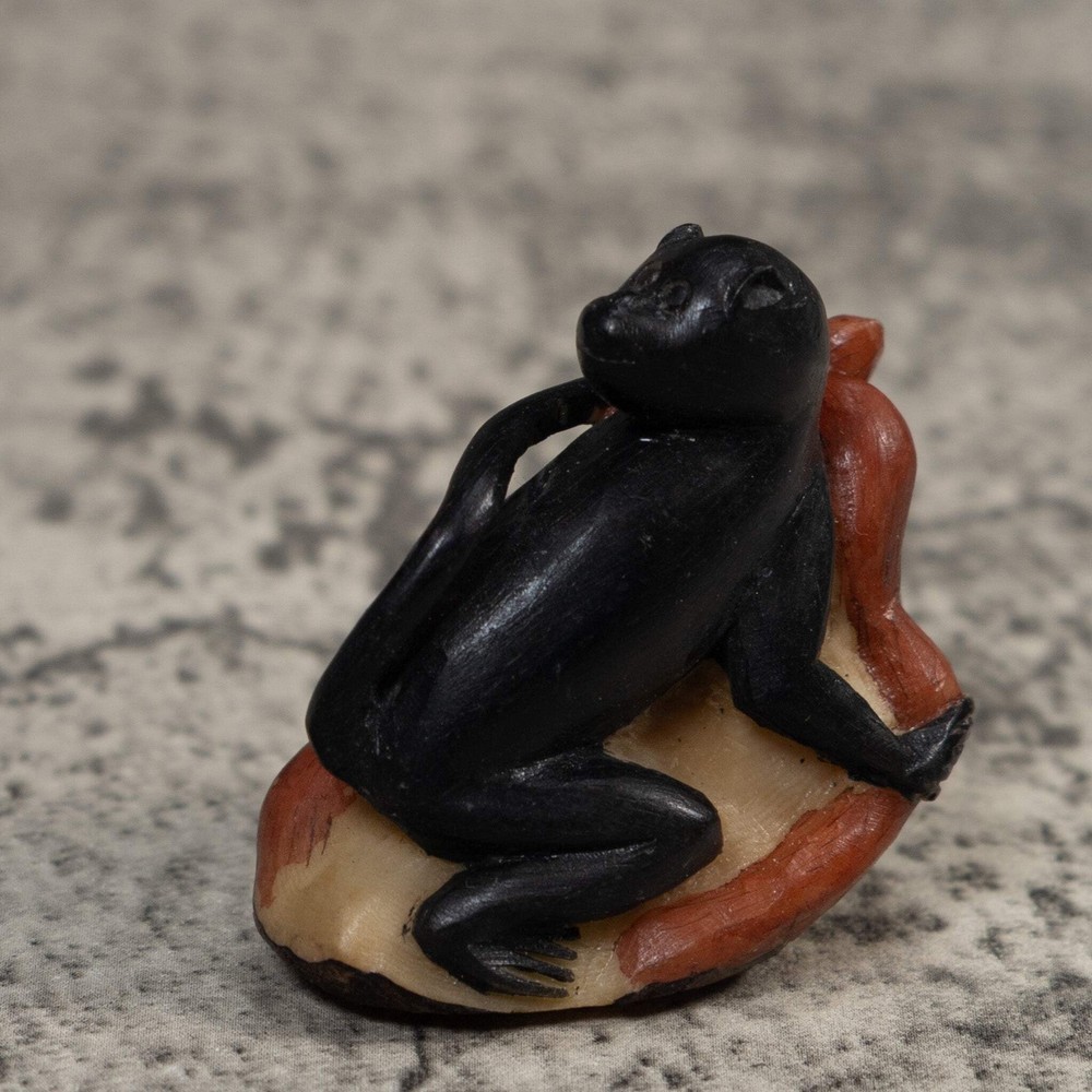 Black Howler Monkey Tagua Carving