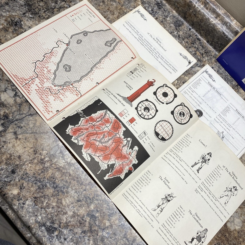 AD&D 1st Edition CB1 CB2 Conan Module Set Complete Unchained! Against Darkness!