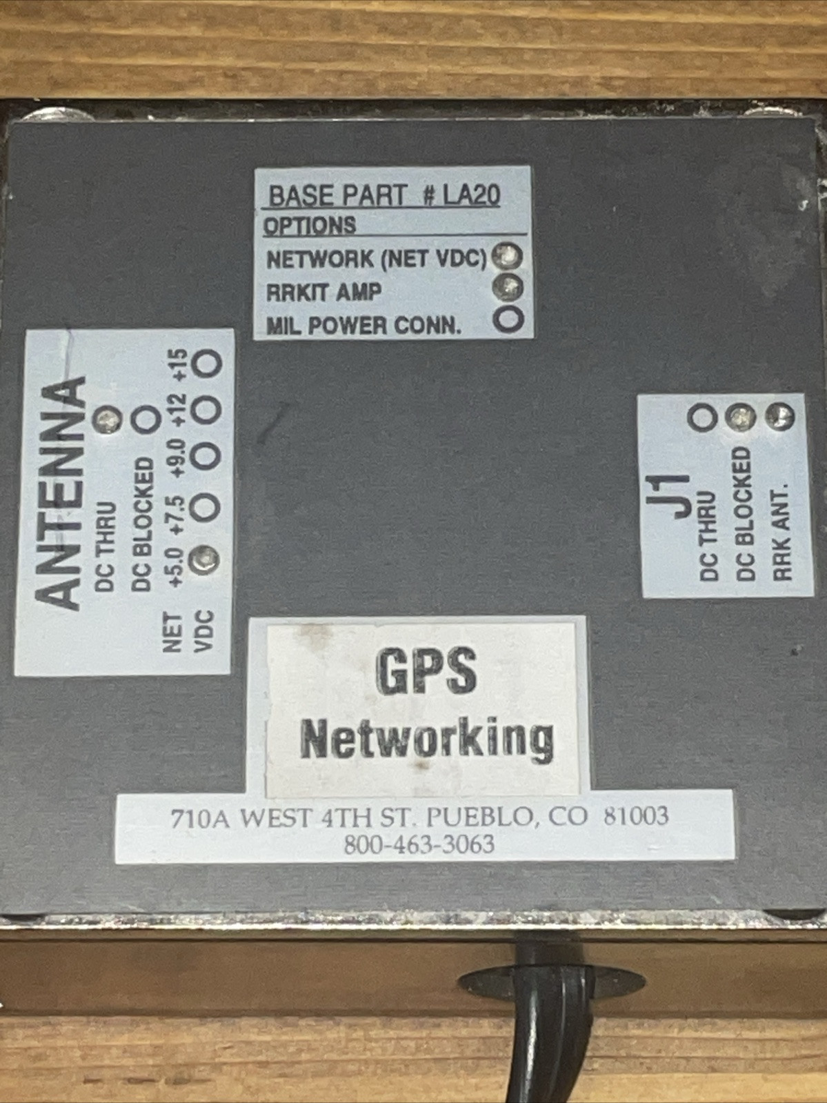 GPS LDCBS1X2 & LA20 Networking La20 Power Supply And Gps Antenna With Adapters