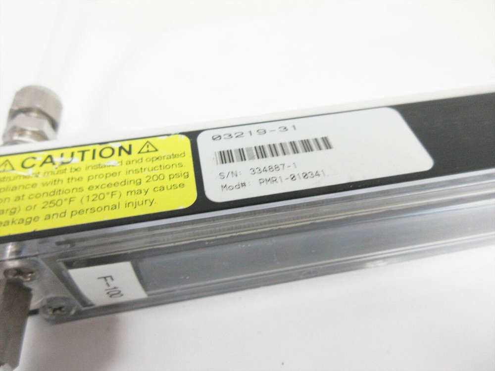 COLE PARMER PMR1-010341 03219-31 MASTERFLEX VARIABLE-AREA FLOWMETER 150 MM SCALE