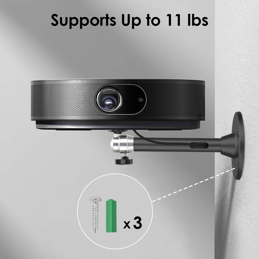 2X 18CM 360° Rotatable Universal Wall Ceiling Mount Stand For Mini Projector DVR