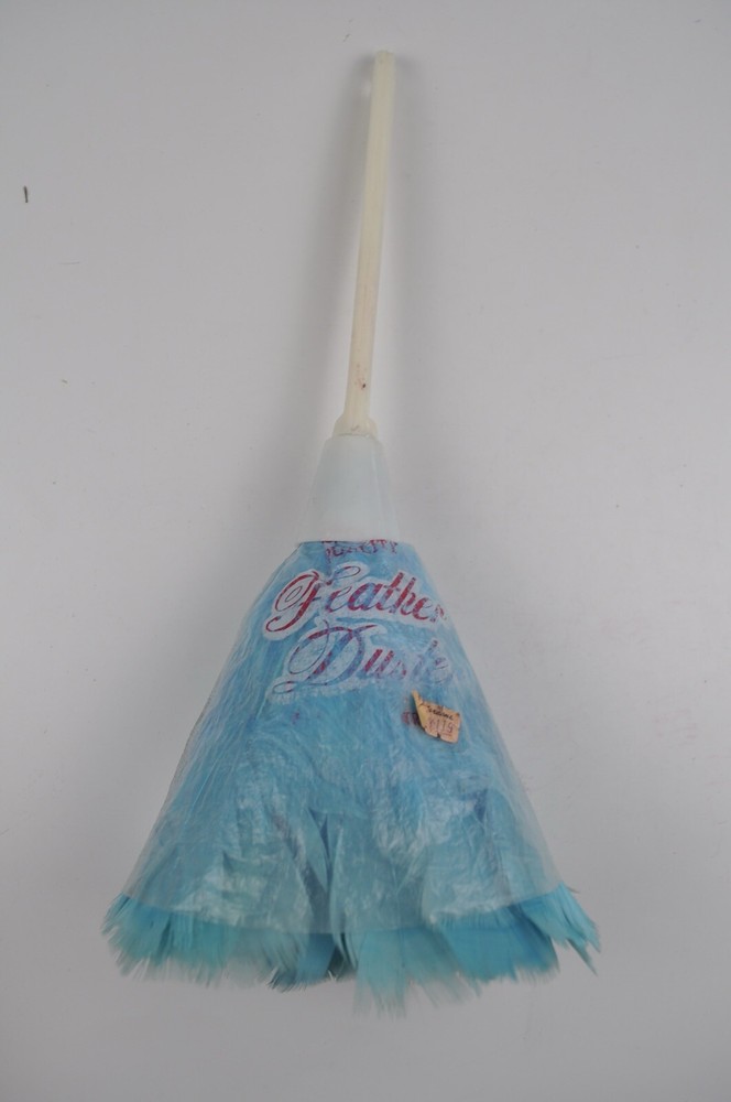 Vintage Feather Duster Blue Cleaning Dusting Prop