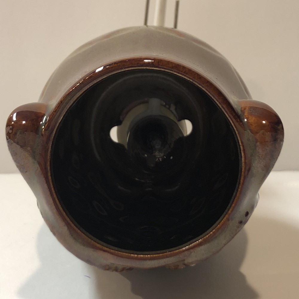 Ceramic Brown Owl Nightlight 5x4" On/Off Switch Works