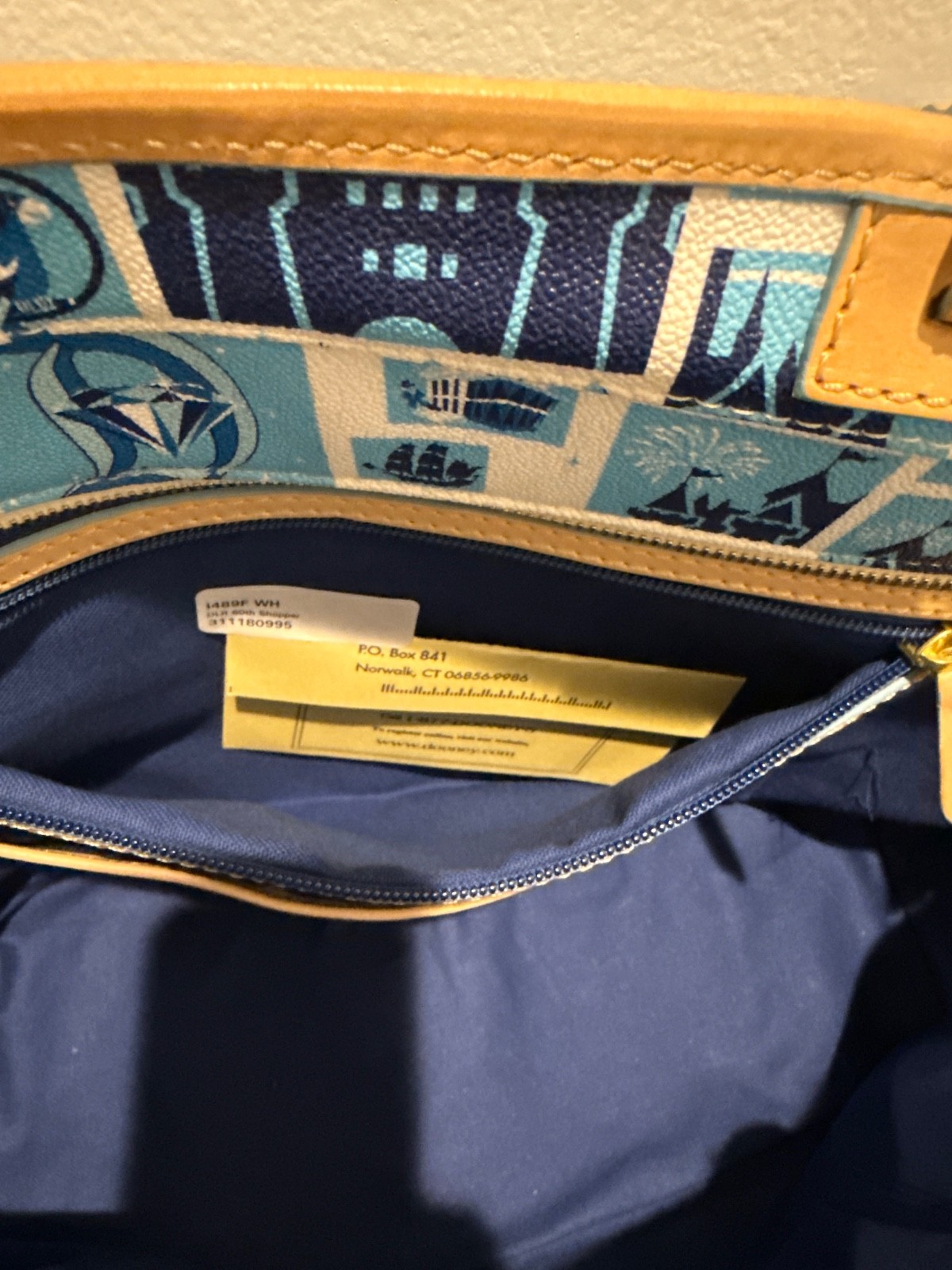 NWT! Disney Parks Dooney & Bourke Disneyland 60th Anniversary Large Tote Bag