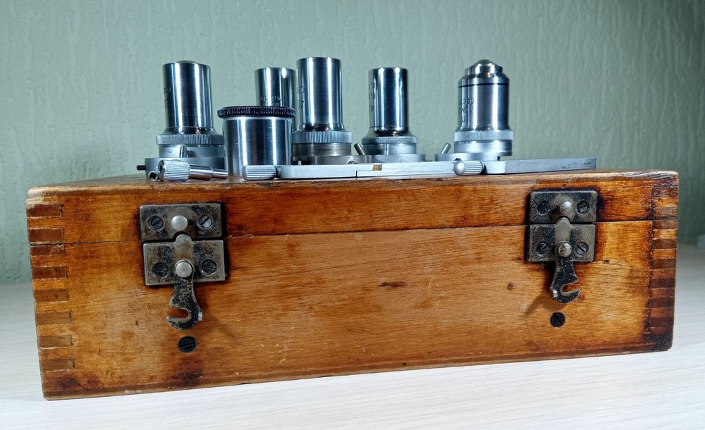 Set lenses lomo microscope Vintage USSR. Набор объективы ЛОМО запчасти микроскоп