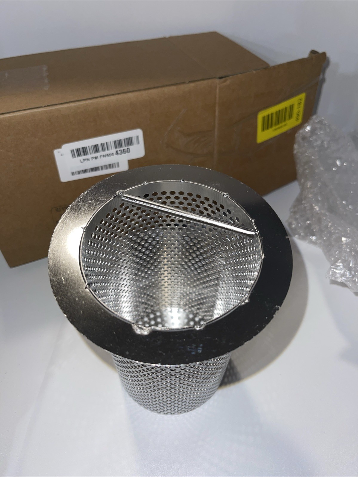 4" Diameter Commercial Floor Drain Strainer 6" Tall Perforated New
