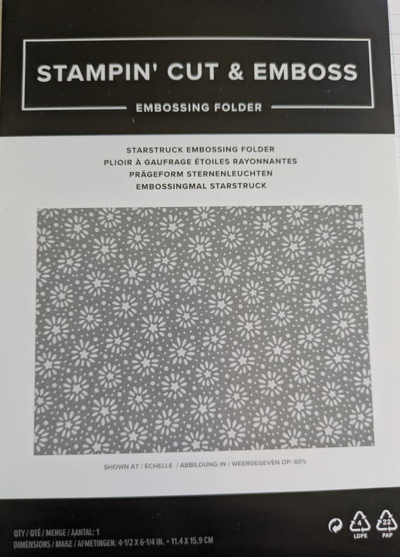 Stampin' Up Starstruck Embossing Folder ~ NEW ~ RETIRED Sealed Pkg
