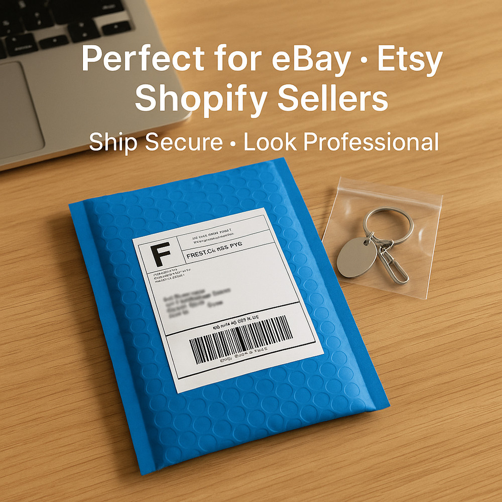4x8 Bubble Mailers Poly Padded Envelopes Self Seal Shipping Pack Blue