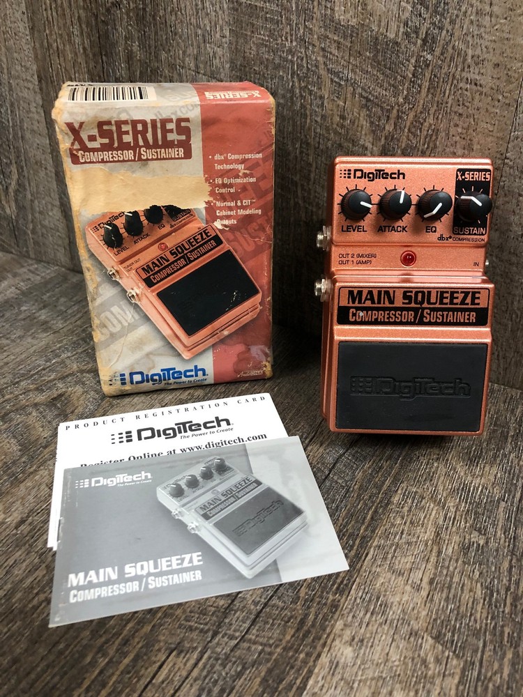 Digitech XMS X-Series Main Squeeze Compressor / Sustainer Guitar Effect Pedal