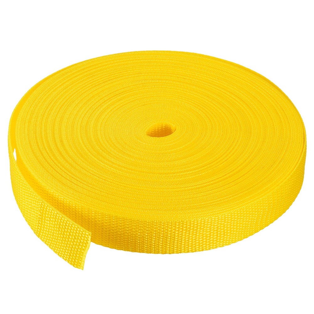 Lightweight Polypropylene Webbing Strap 1" 25 Yards Dark Yellow Strapping