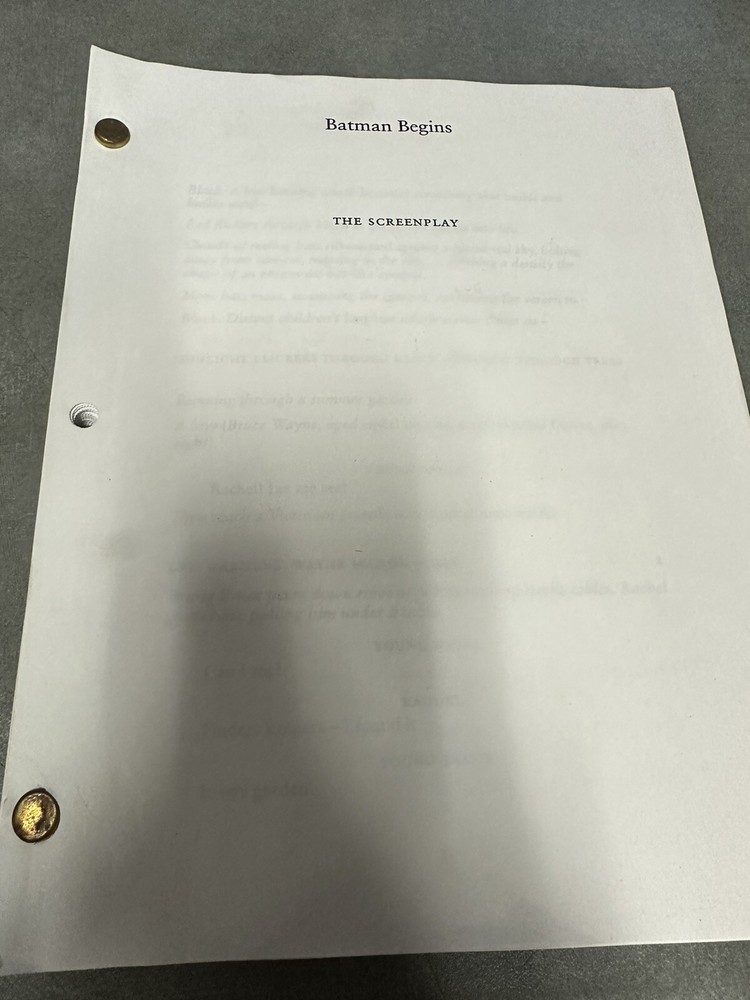 Script For Batman Begins Screenplay