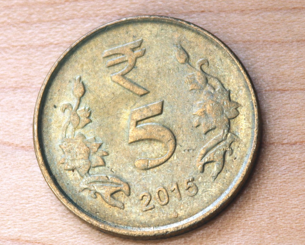 2015 India 5 Rupees Noida Mint