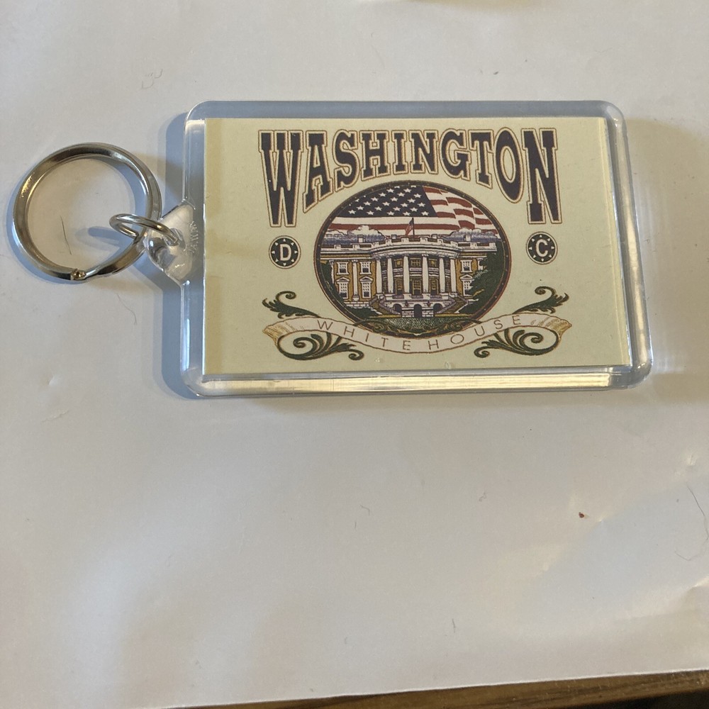 Vintage Keychain - Washington DC, Whitehouse  3"