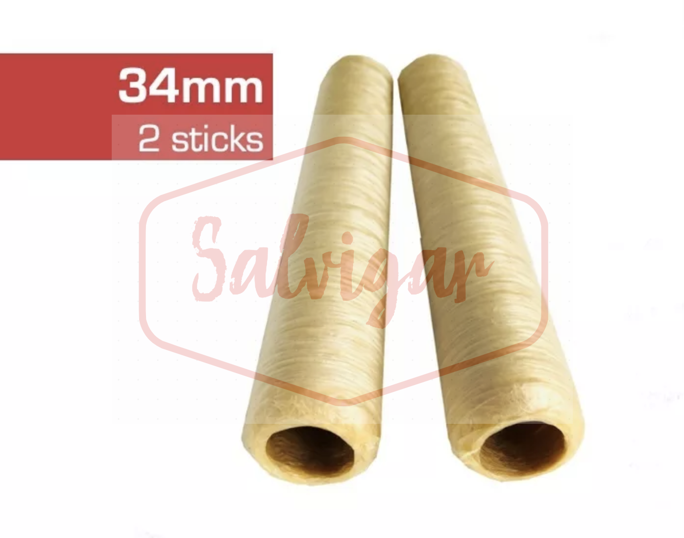 Collagen Casings Dry 34mm / 50ft for stuffing 44 Lb 180 sausages 2 sticks