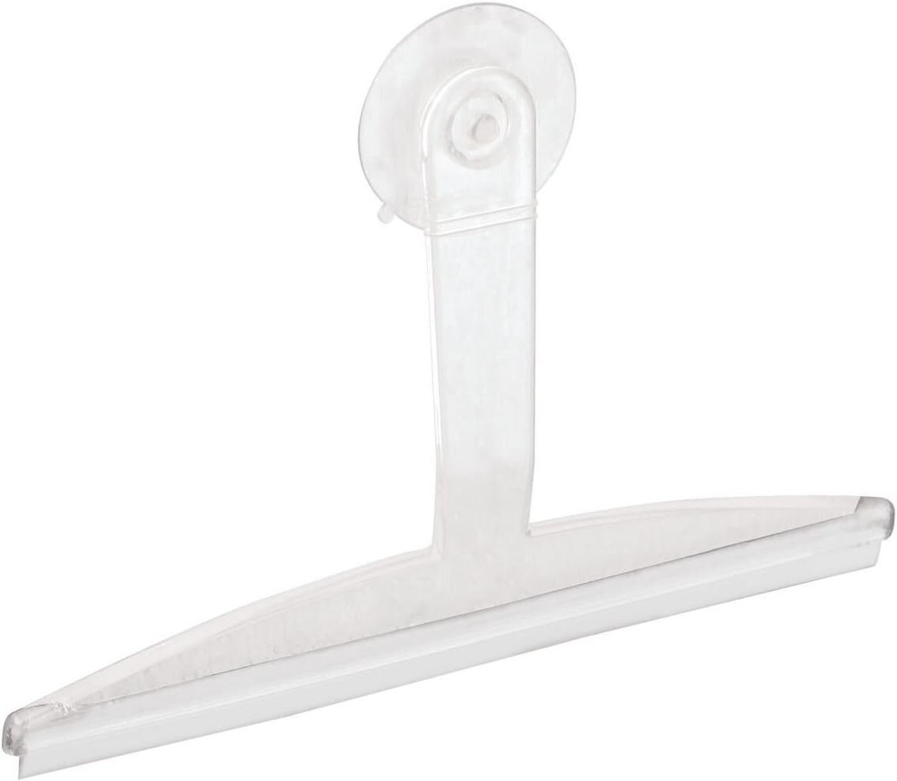 iDesign 22300 Plastic Plastic Suction Squeegee with Storage Hook Shower, Window,