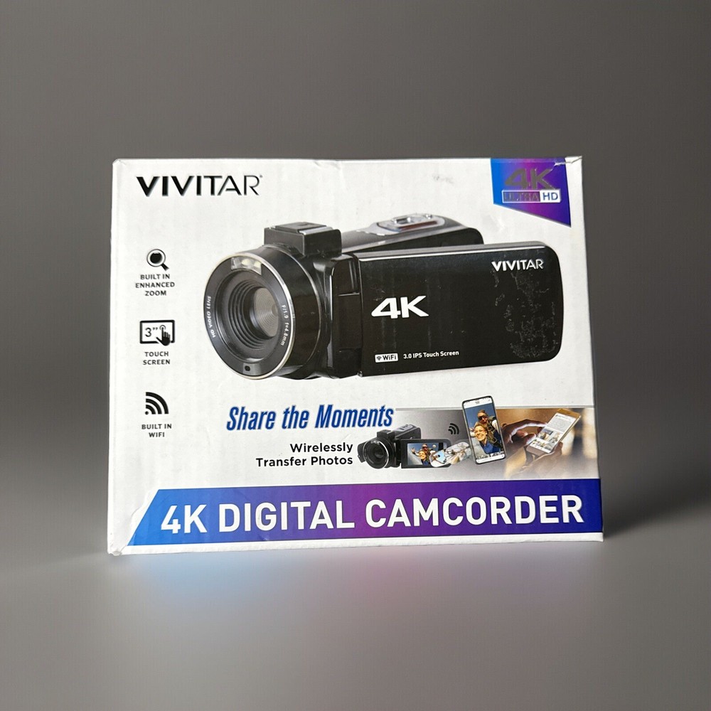 Vivitar DVR4K-BLK Compact Camcorder - Black