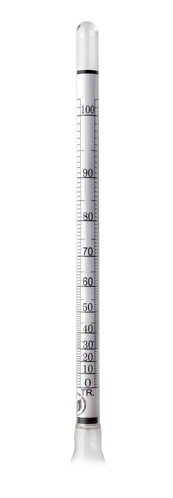Glass Alcoholmeter/Hydrometer, Proof and Tralles