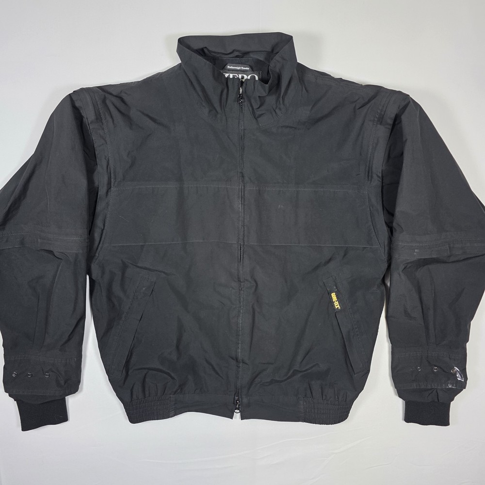 Zero Restriction Black Gore-Tex Golf Jacket Zip Off Sleeves Men Medium