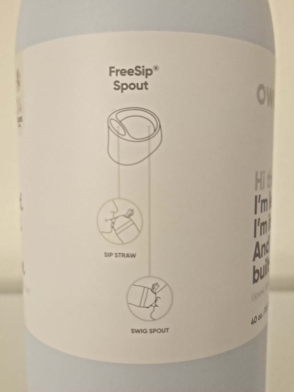 Owala FreeSip Stainless Steel Water Bottle / 40oz / Color: Open Air