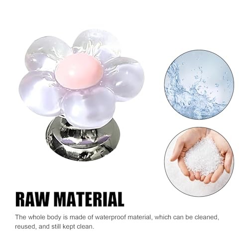 Car Push Start Button Cover, Flower Shape 3D Stereo Engine Quick 1 PC Purple