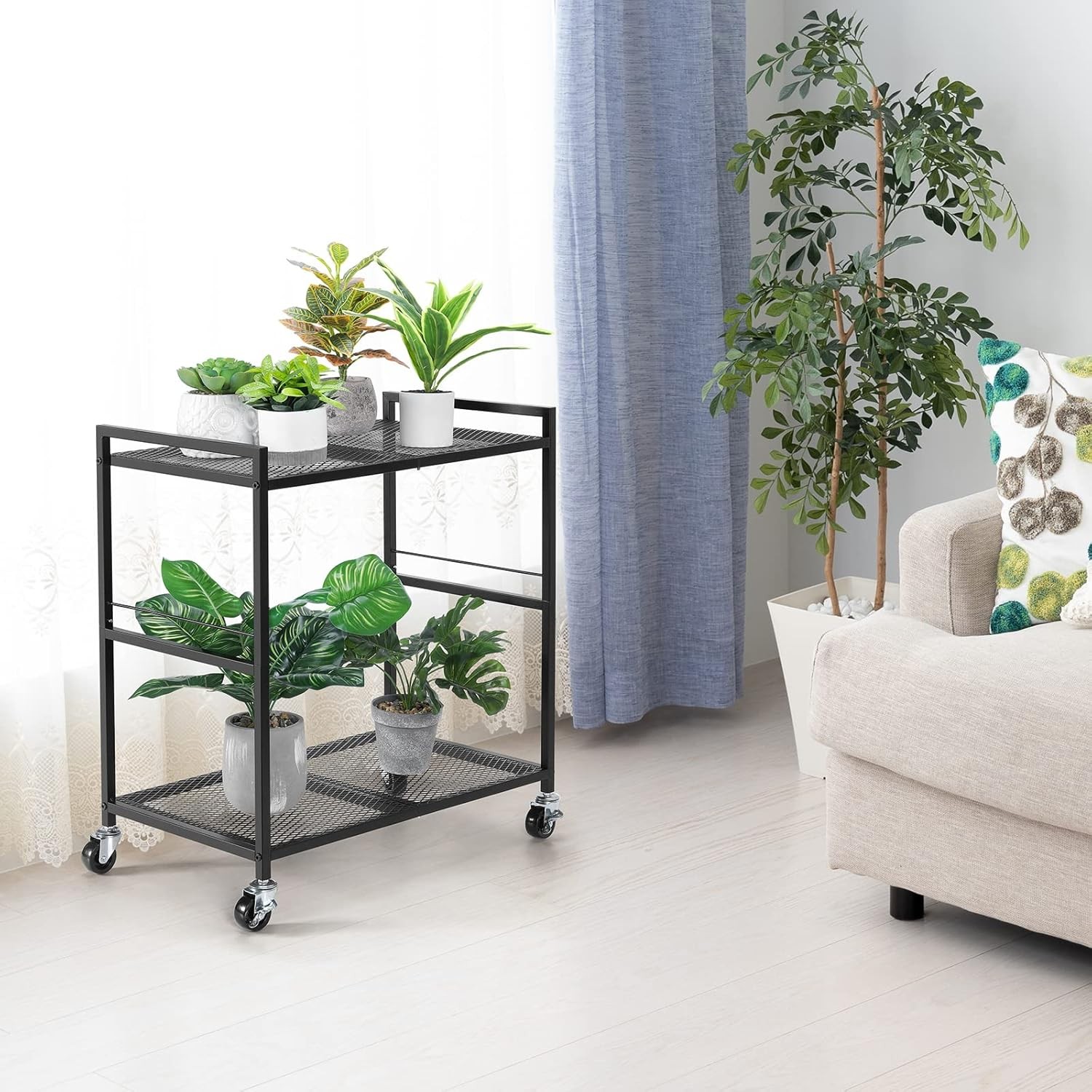 PC Tower Stand YBING, Mobile CPU Cart Black