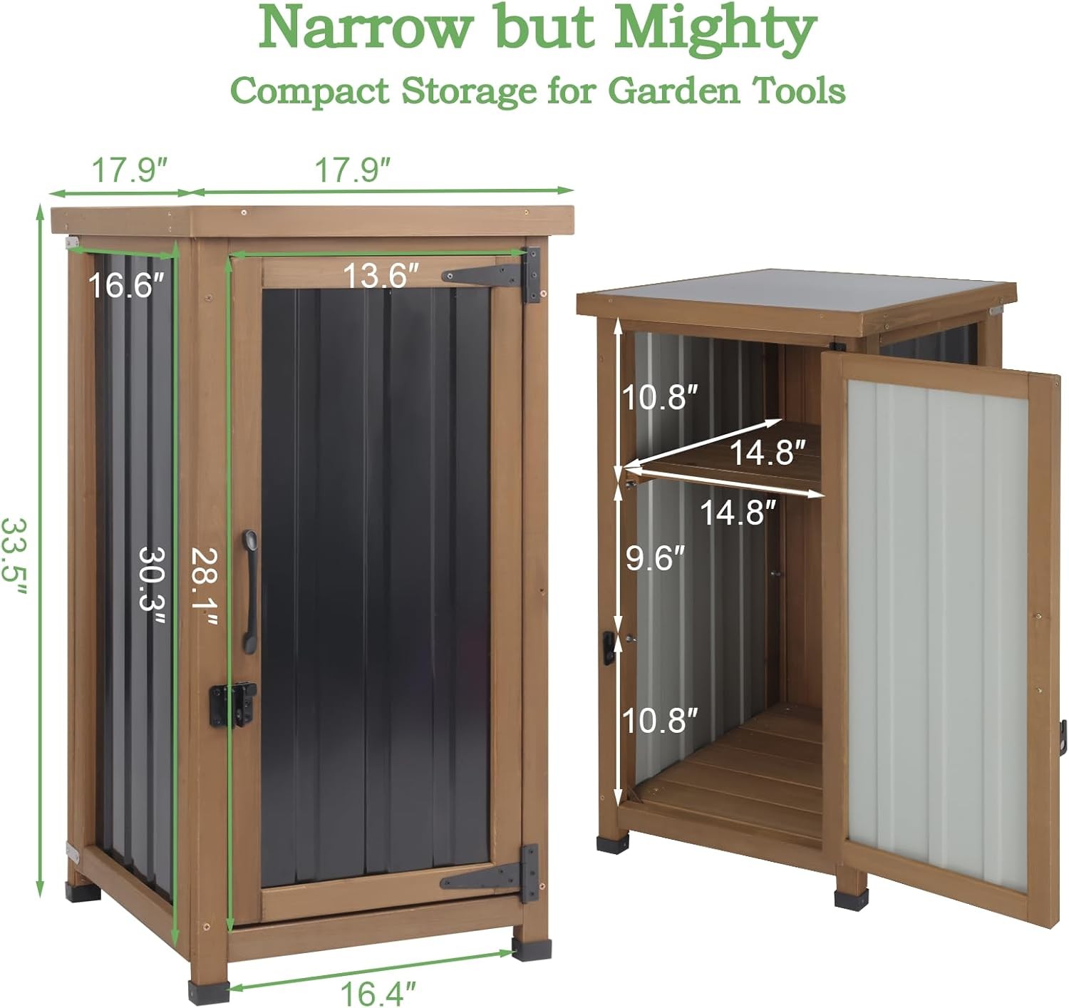 Petscosset Outdoor Storage Cabinet Waterproof Potting Bench