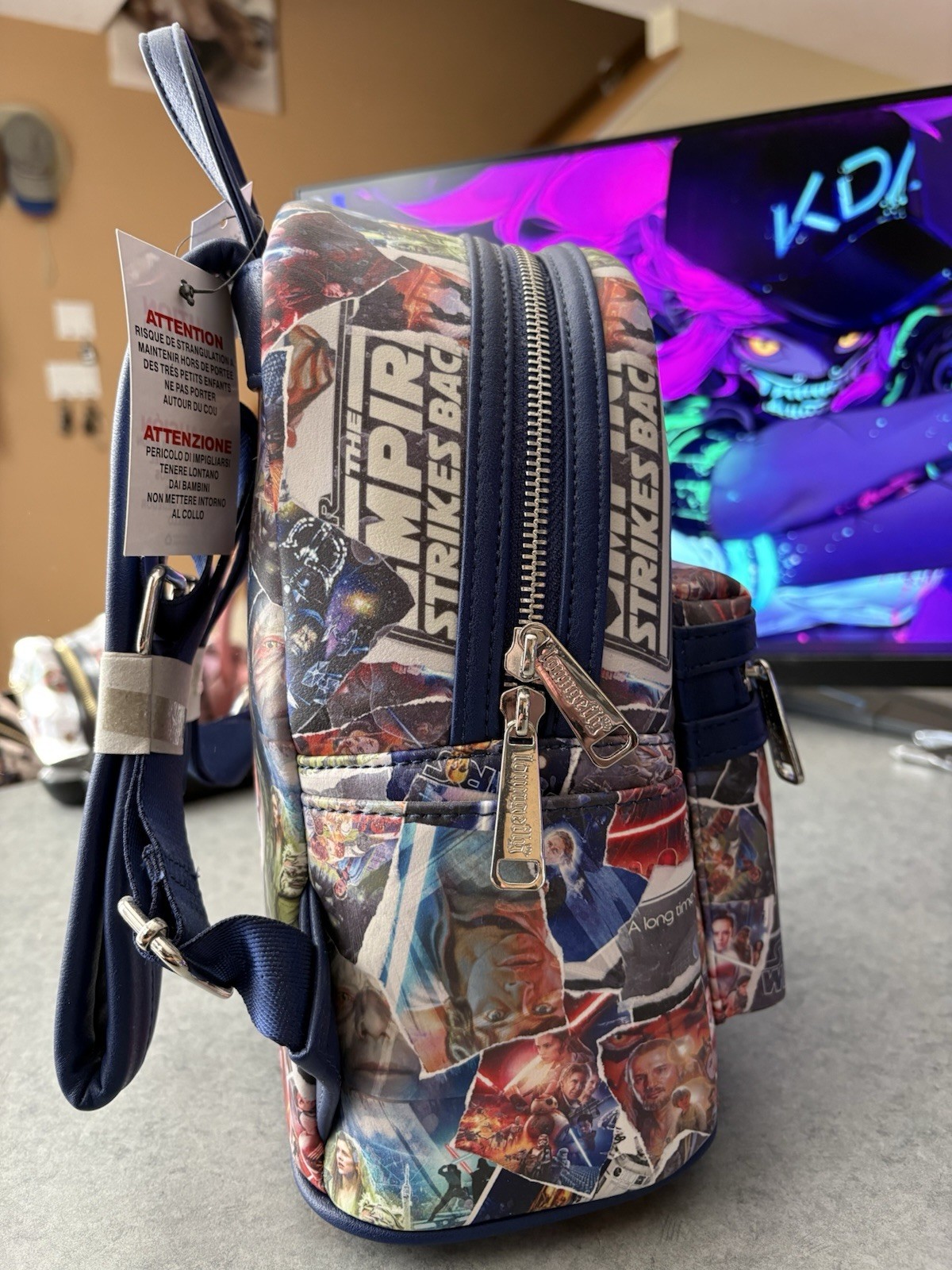 DISNEY STAR WARS RETURN OF THE JEDI LOUNGEFLY BACKPACK MINT CONDITION NWT