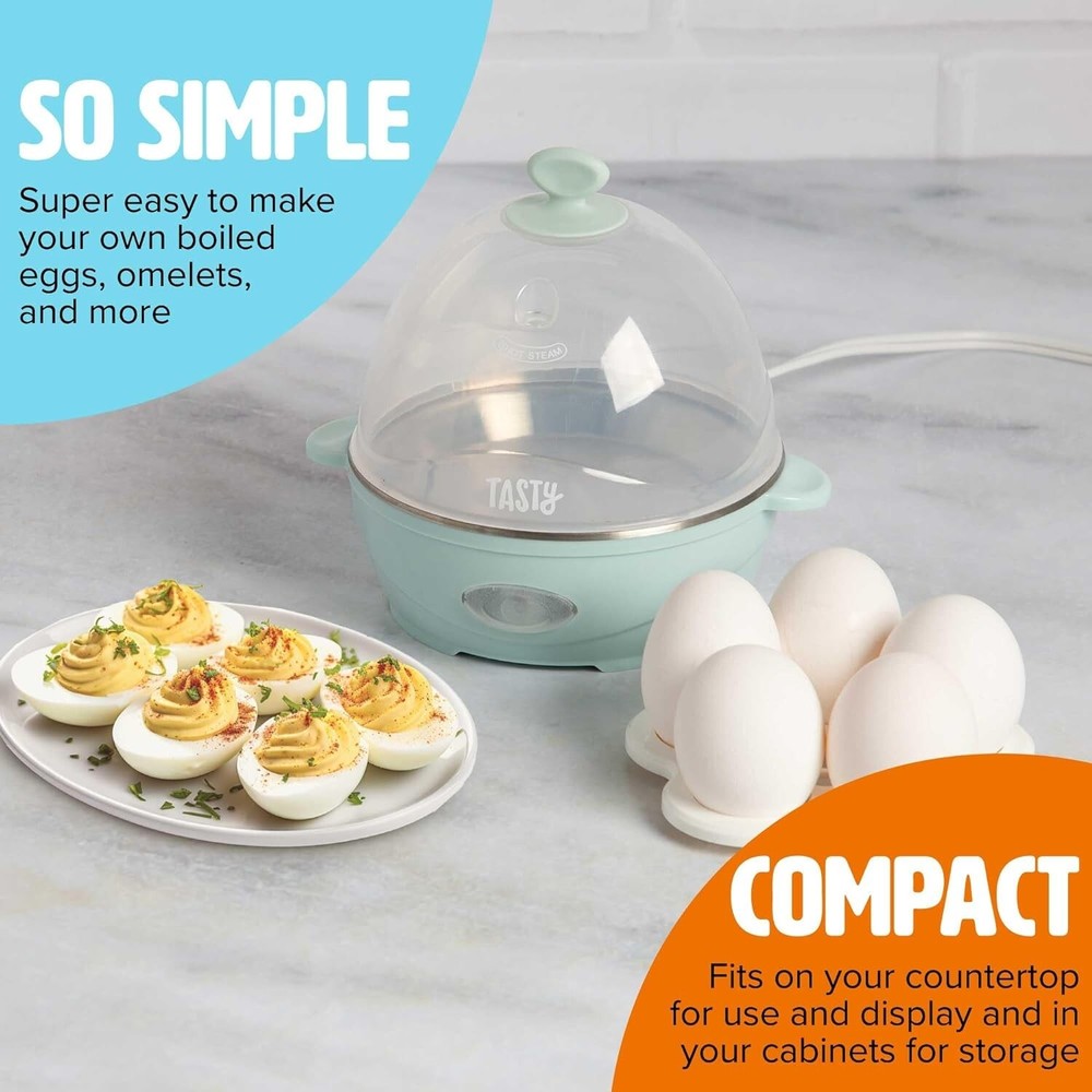 Mini Rapid Egg Cooker, 5-Egg Capacity for Perfect Hard Boiled Eggs or Omelets...
