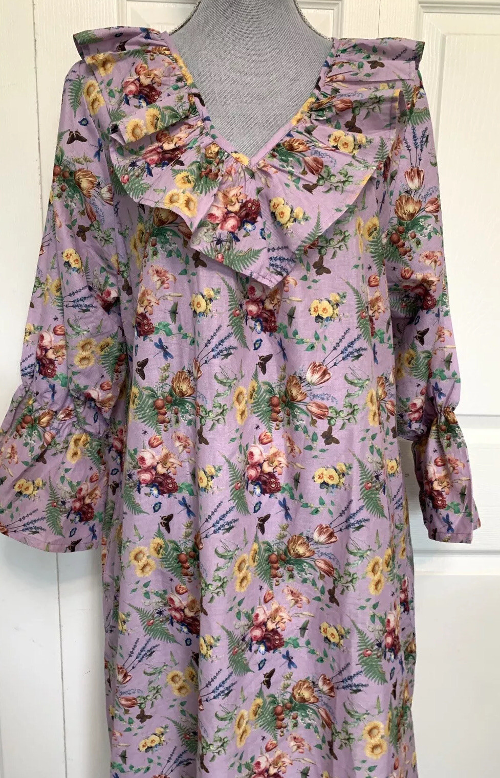 NEW Hopeless Romantic Nightgown XL / XXL 1x 2x roomy Cotton Ruffles Sleep dress