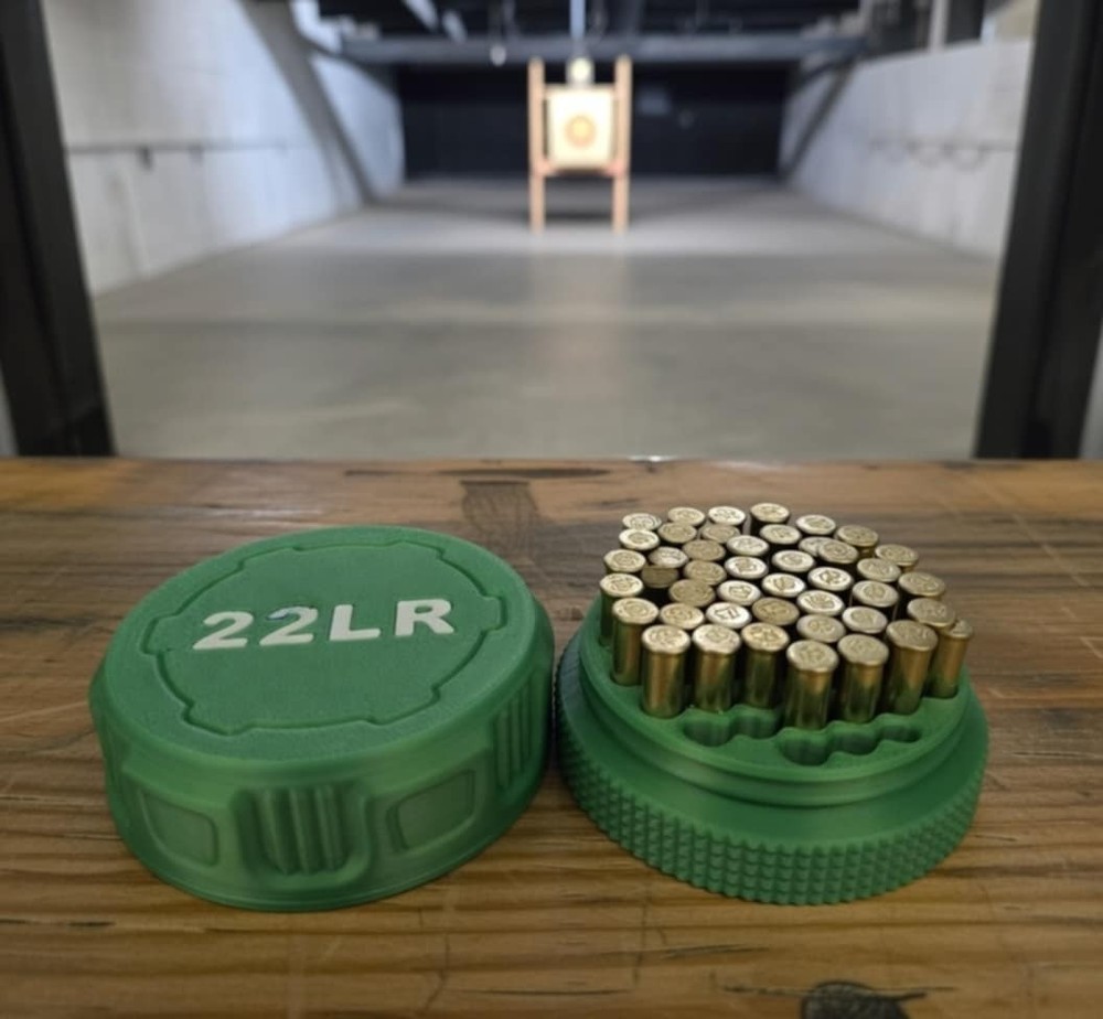 3D Printed .22LR Ammo Puck – Compact, Stackable Storage for 55 Rounds