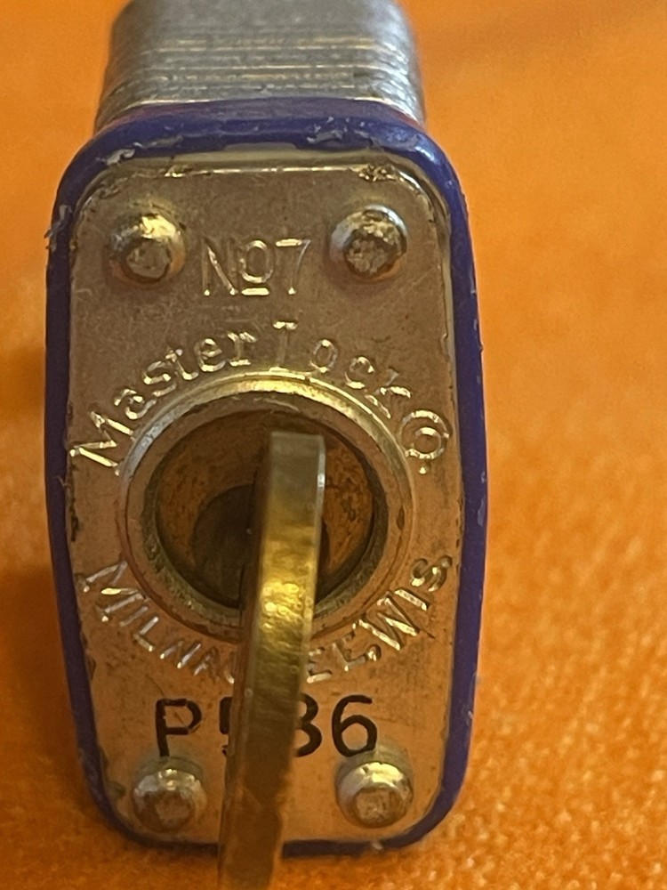 2x Master Lock Padlocks #7 Same Key For Both USA Master Lock Milwaukee 1 Key