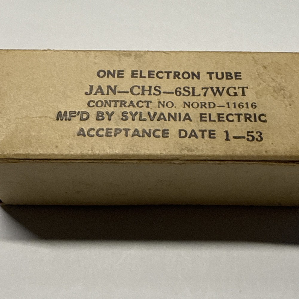 JAN-CHS-6SL7WGT Tube by SYLVANIA dated 1-53