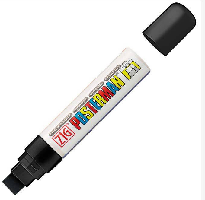 Black Waterproof Posterman Pen - 15mm Nib