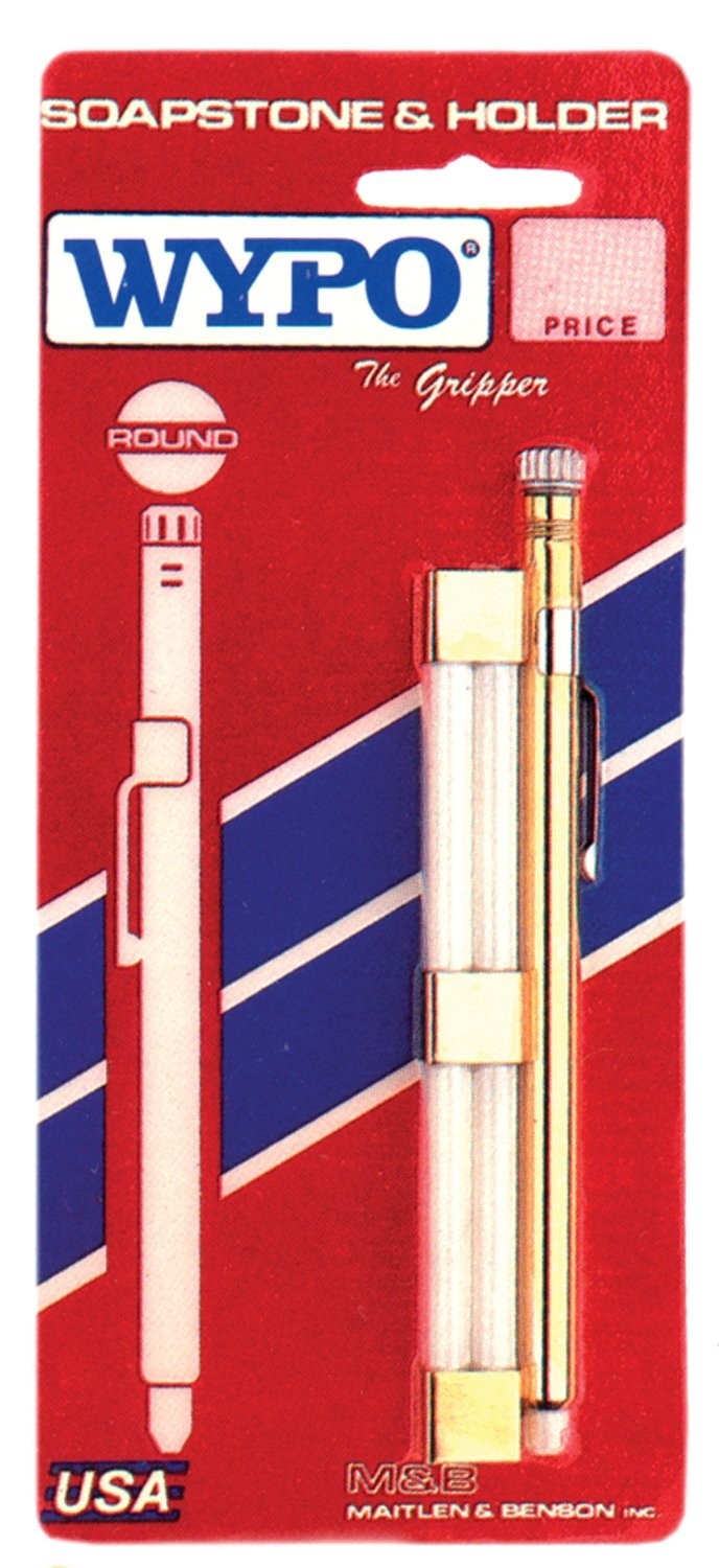 SP800-1  WYPO Round Soapstone Holder, 1/4” x 5” Soapstone With 4 Soapstones