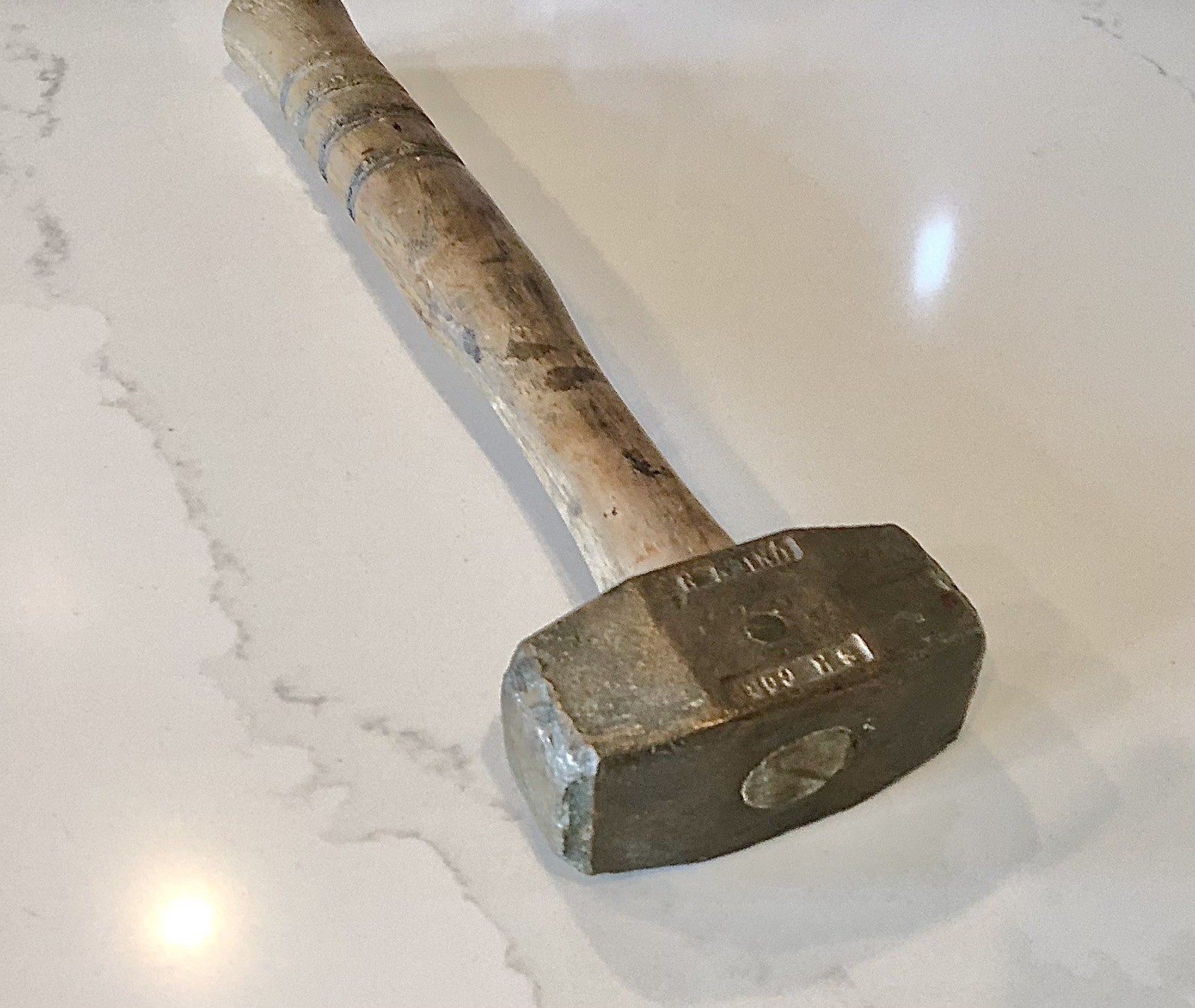Vintage WWII era Victory Safety Hammer Corp No. 2 brass hammer, Antique Hammer
