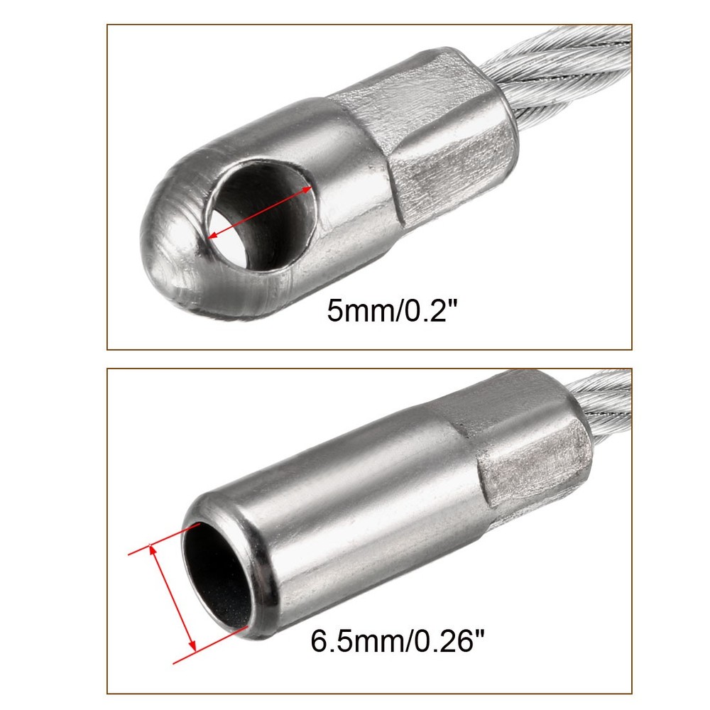 2PCS 150mm Flexible Fish Tape Leader Wire Cable Puller for 6.5mm Wire Puller