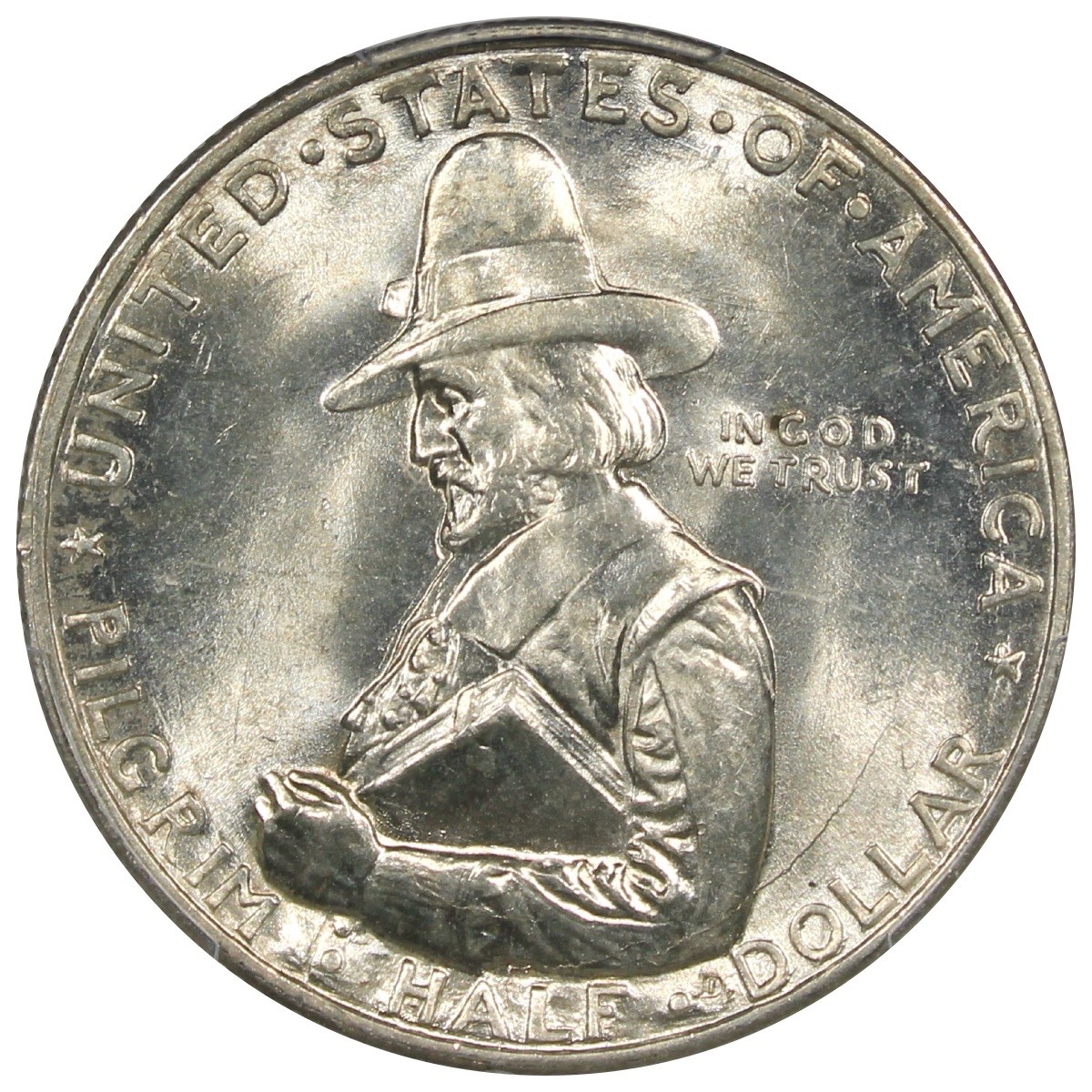1920 Pilgrim Commemorative Half Dollar PCGS MS64 Flashy Better 50C