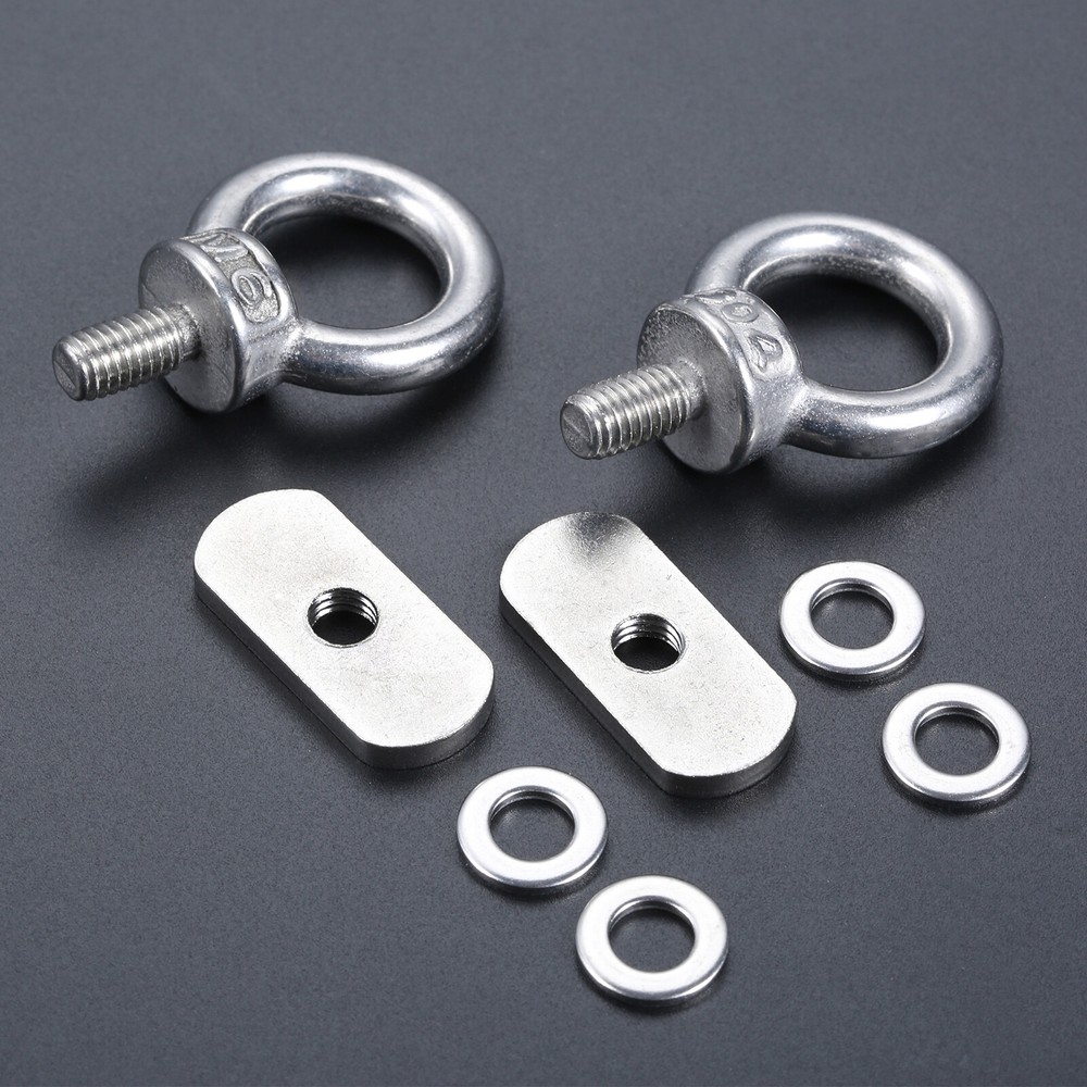 2pcs Track Mount Surfboard Tie Down Eyelet Fixing Rail Hold Bungee Cord Hardware