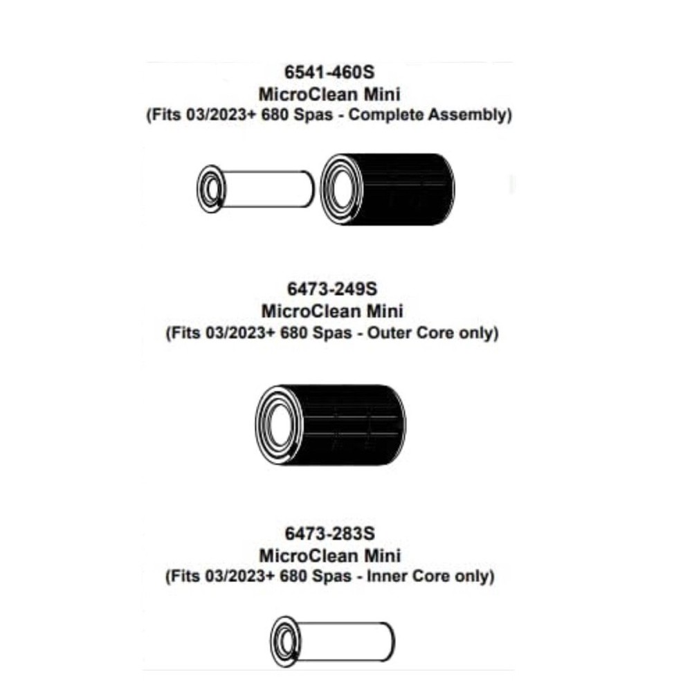 Sundance Spas MicroClean MINI Complete Filter Assembly (6541-460S)