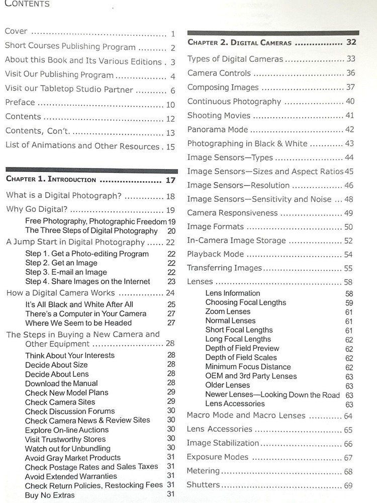 CURTIN’S GUIDE TO DIGITAL CAMERAS , 2006 SPIRALED GUIDEBOOK