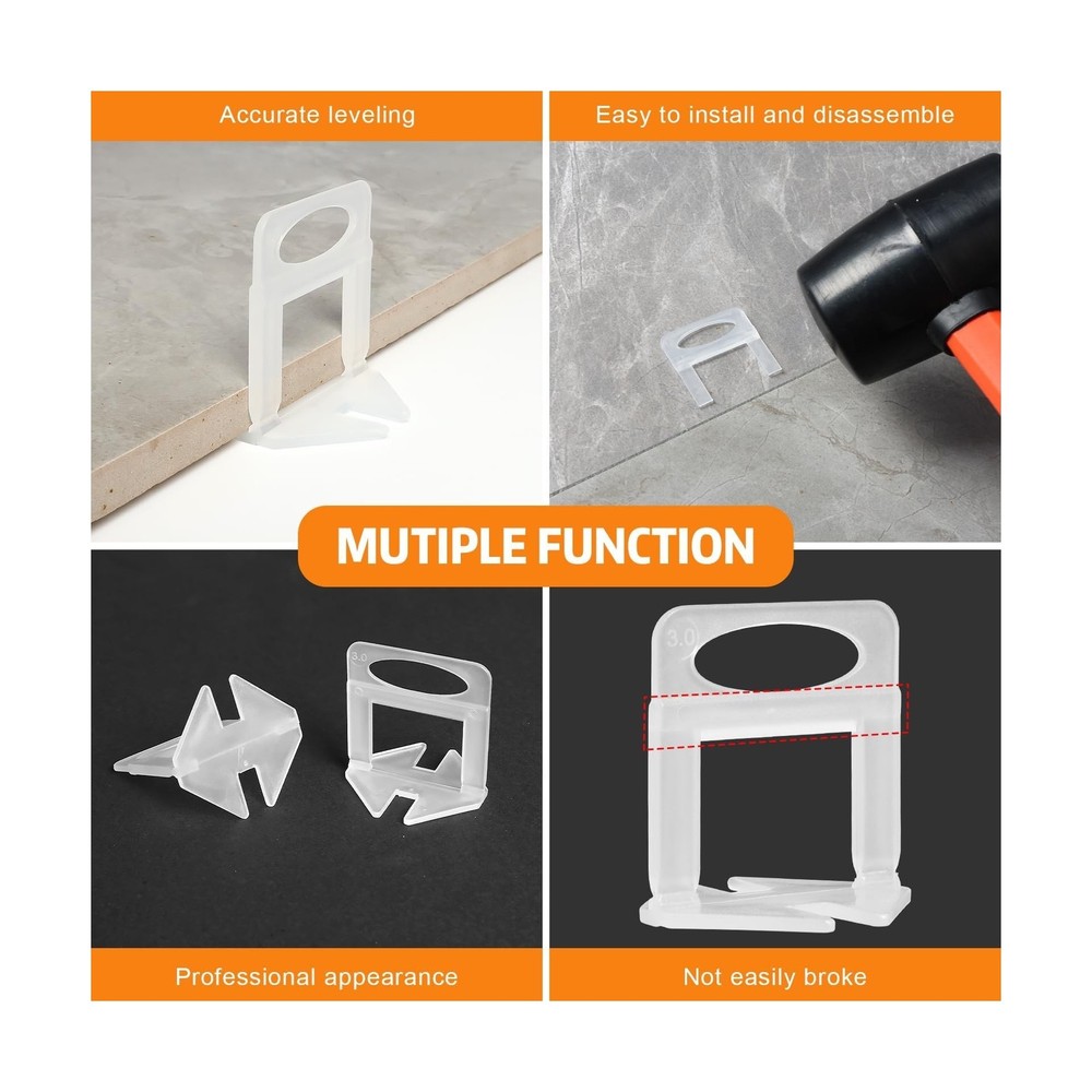 DGSL Tile Leveling System, 4500 Tile Spacers Clips 1/16 Inch Tile Tools, Tile...