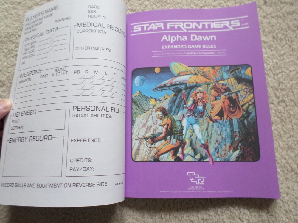 Alpha Dawn Star Frontiers complete box set in softcover